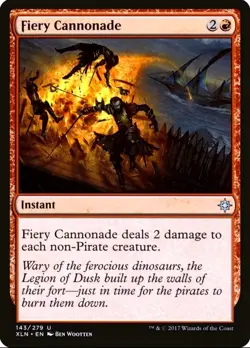 X 1 Fiery Cannonade NM Ixalan 143 MTG Magic The Gathering - Image 1