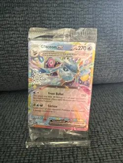 Pokemon TCG Prismatic Evolutions Glaceon ex 026/131 SEALED Snowflake Promo - Image 1