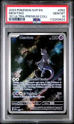 PSA 10 MEWTWO 052 | 151 UPC Full Art Pokemon Card - Image 1