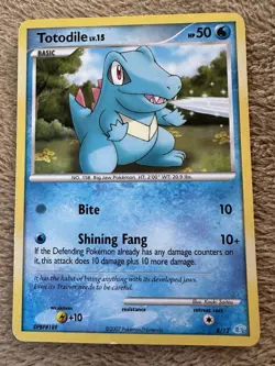2007 Pokemon TCG DP Manaphy & Lucario Totodile Lv.15 HP50 Non-holo 8/12 LP - Image 1