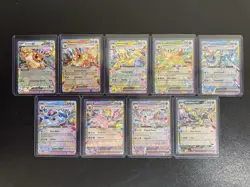 Pokemon TCG Prismatic Evolutions Eevee & Eeveelutions ex Holo Lot (9) - Image 1