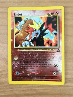 Pokemon Entei Holo #34 2001 Movie 3 Black Star Promo - Image 1