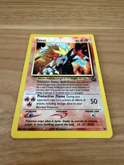Pokemon Entei Holo #34 2001 Movie 3 Black Star Promo - Image 2