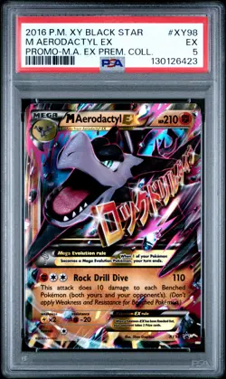 2016 POKEMON XY BLACK STAR PROMO M AERODACTYL EX #XY98 PSA 5 EX #130126423 - Image 1