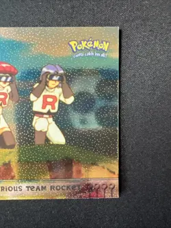 1999 Pokemon (Mewtwo Strikes) #12 (Nefarious Team Rocket) holo Black logo NM - Image 3