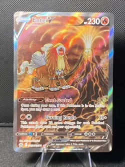 Entei V GG36/GG70 Pokemon TCG SWSH Crown Zenith Galarian Gallery Ultra Rare Holo - Image 1