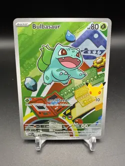 Pokemon Bulbasaur 037 First Partner Illustration Full Art Holo Promo - Image 1