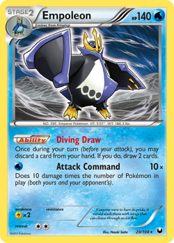 Empoleon 29 HOLO 108 R Dark Explorers Pokemon LP HOLO - Image 4