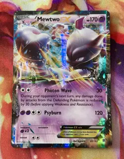 Pokemon Mewtwo EX 61/162 Breakthrough Holo Near Mint Nm - Image 1