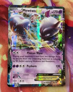 Pokemon Mewtwo EX 61/162 Breakthrough Holo Near Mint Nm - Image 3