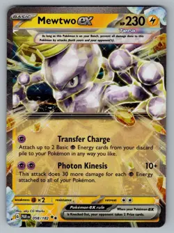 Mewtwo ex 058 182 Double Rare Paradox Rift Pokemon NM - Image 1