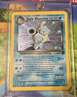 pokemon dark blastoise team rocket holo rare 3/82 70hp stage 1 english 2000 tcg - Image 1