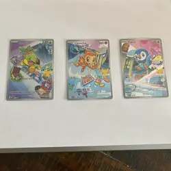 First Partner Turtwig Chimchar Piplup 30th Promo Set 040 041 042 Pokemon TCG - Image 1