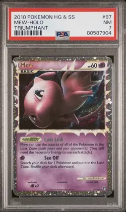 Mew (Prime) 97/102 2010 Pokemon Triumphant Holo PSA 7 - Image 1