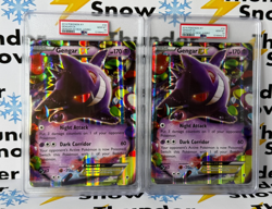 2014 Pokemon XY Phantom Forces #34 Gengar EX Jumbo PSA 10 SEQ x2 POP ONLY 30 - Image 1