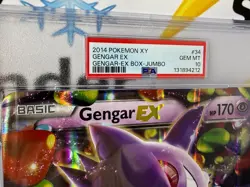 2014 Pokemon XY Phantom Forces #34 Gengar EX Jumbo PSA 10 SEQ x2 POP ONLY 30 - Image 4