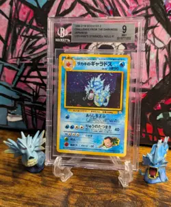 Pokemon 1999 🌊 Giovanni's Gyarados Challenge Gym 2 Holo 🎏 BGS 9 MINT ✨ Low Pop - Image 1