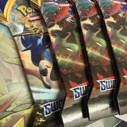 Pokemon TCG Sword & Shield Sleeved Booster Packs - Lot Of 5 - NEW SEALED! - Image 2