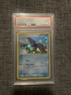 2005 Pokemon Ex Emerald Kyogre Reverse Foil #6 PSA 9 MINT - Image 1