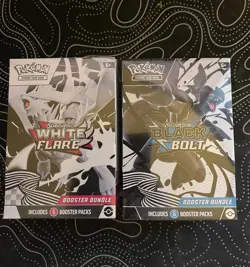 Pokemon TCG Black Bolt White Flare Booster Bundles New And Sealed - Image 1