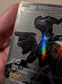 Zekrom 114/114 Full Art Ultra Rare, Black And White Base Set Pokemon Card LP - Image 4