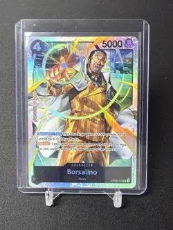 One Piece Card Game🏴‍☠COLOR: BLACK OP02-114 BORSALINO SR FOIL NM TCG ENGLISH - Image 1
