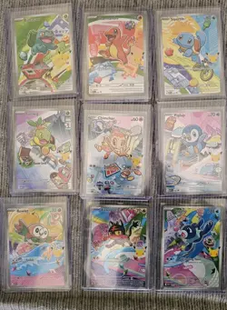 Pokemon First Partner Illustration 30th Collection Complete Promo Set 9 Cards - Image 1