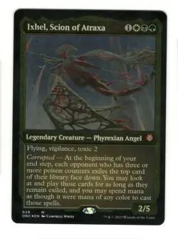 MTG Ixhel, Scion of Atraxa Display Foil Etched Thick Stock Phyrexia All Be One - Image 1