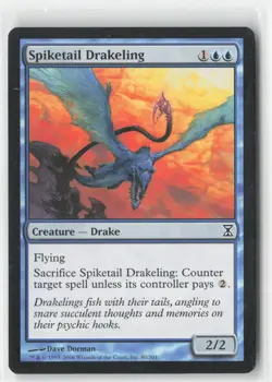 Spiketail Drakeling 80 Common Time Spiral Magic: The Gathering Near Mint - Image 1