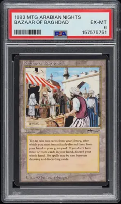 1993 MTG ARABIAN NIGHTS BAZAAR OF BAGHDAD PSA 6 - Image 1