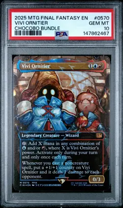 2025 MTG FINAL FANTASY CHOCOBO BUNDLE #0570 VIVI ORNITIER PSA 10 - Image 1