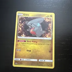 Pokemon TCG Pokemon Card Sun & Moon Ultra Prism Gible 97/156 Mint Condition - Image 1