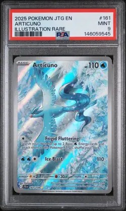 2025 POKEMON JTG EN-JOURNEY TOGETHER ILLUSTRATION RARE #161 ARTICUNO PSA 9 - Image 1