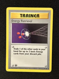 Pokemon Energy Retrieval 81/102 (1st Edition) Shadowless *Near Mint* - Image 1