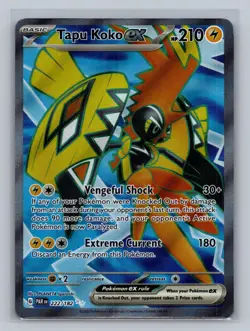 Tapu Koko ex 222/182 Ultra Rare Paradox Rift Pokemon NM - Image 1