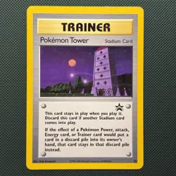 Vintage Promo Pokemon Tower 42/53 Wotc Black Star League Promo January 2002 - Image 1