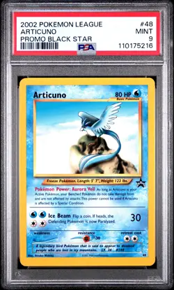 2002 POKEMON LEAGUE PROMO BLACK STAR #48 ARTICUNO PSA 9 - Image 1