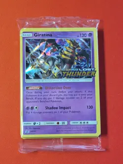 Pokemon Giratina Lost Thunder Prerelease Holo SM151 Build and Battle Pack Sealed - Image 1