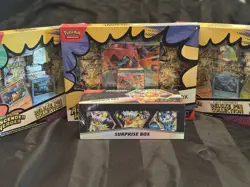 Pokemon Ascended Heroes Prismatic Evolution bundle: Pin + Ex Box + Surprise Etb - Image 1