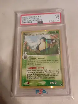 Pokemon TCG Snorlax EX Dragon Frontiers 10/101 Holo Holo PSA 7 NM - Image 1