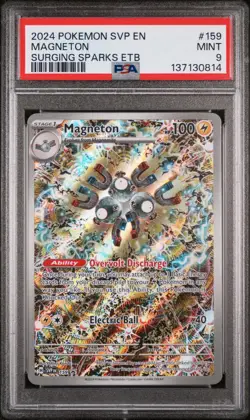2024 POKEMON SVP EN-SV BLACK STAR PROMO #159 MAGNETON PSA 9 - Image 1