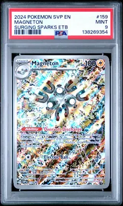 2024 POKEMON SVP EN-SV BLACK STAR PROMO #159 MAGNETON PSA 9 - Image 1