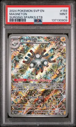 2024 POKEMON SVP EN-SV BLACK STAR PROMO #159 MAGNETON PSA 9 - Image 1