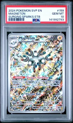2024 POKEMON SVP EN-SV BLACK STAR PROMO #159 MAGNETON PSA 10 - Image 1