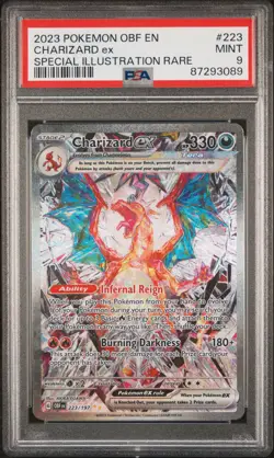 2023 POKEMON OBF EN-OBSIDIAN FLAMES SPECIAL ILLUSTRATION RARE CHARIZARD EX PSA 9 - Image 1