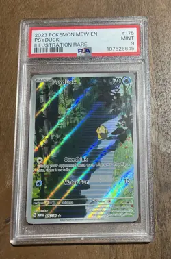 Pokemon Psyduck 175/165 Sv: Scarlet & Violet 151 Illustration Rare Holo PSA 9 - Image 1