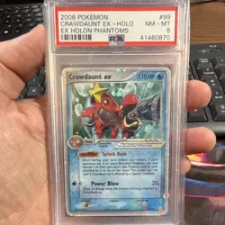 Crawdaunt ex Pokemon TCG EX Holon Phantoms 99/110 Ultra Rare Holo PSA 8 - Image 1