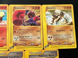Pokemon TCG Lot of 7 Vintage Bulbasaur Expedition Hitmonchan Aquapolis LP - Image 3