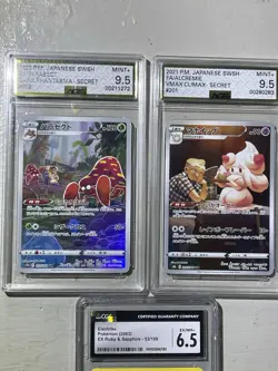 Graded Pokemon Cards 3 Slabs 9.5/9.5/6.5 Please See Photos - Image 4
