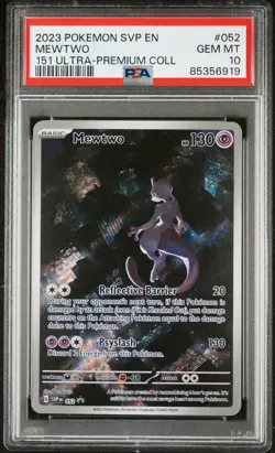 2023 Pokemon Svp En-Sv Black Star Promo #052 Mewtwo 151 UPC PSA 10 - Image 1